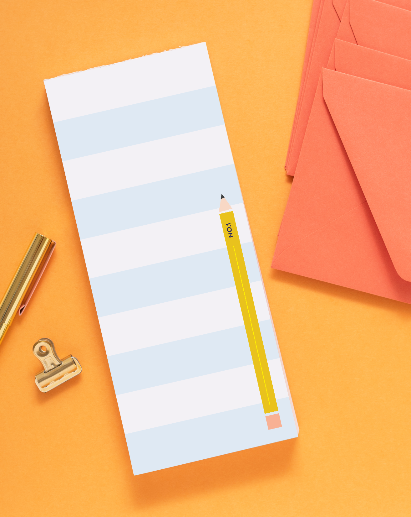 Teacher notepad 3.5x8.5" colorful, 75 sheets, shrink wrapped, inspiring to-do list pad