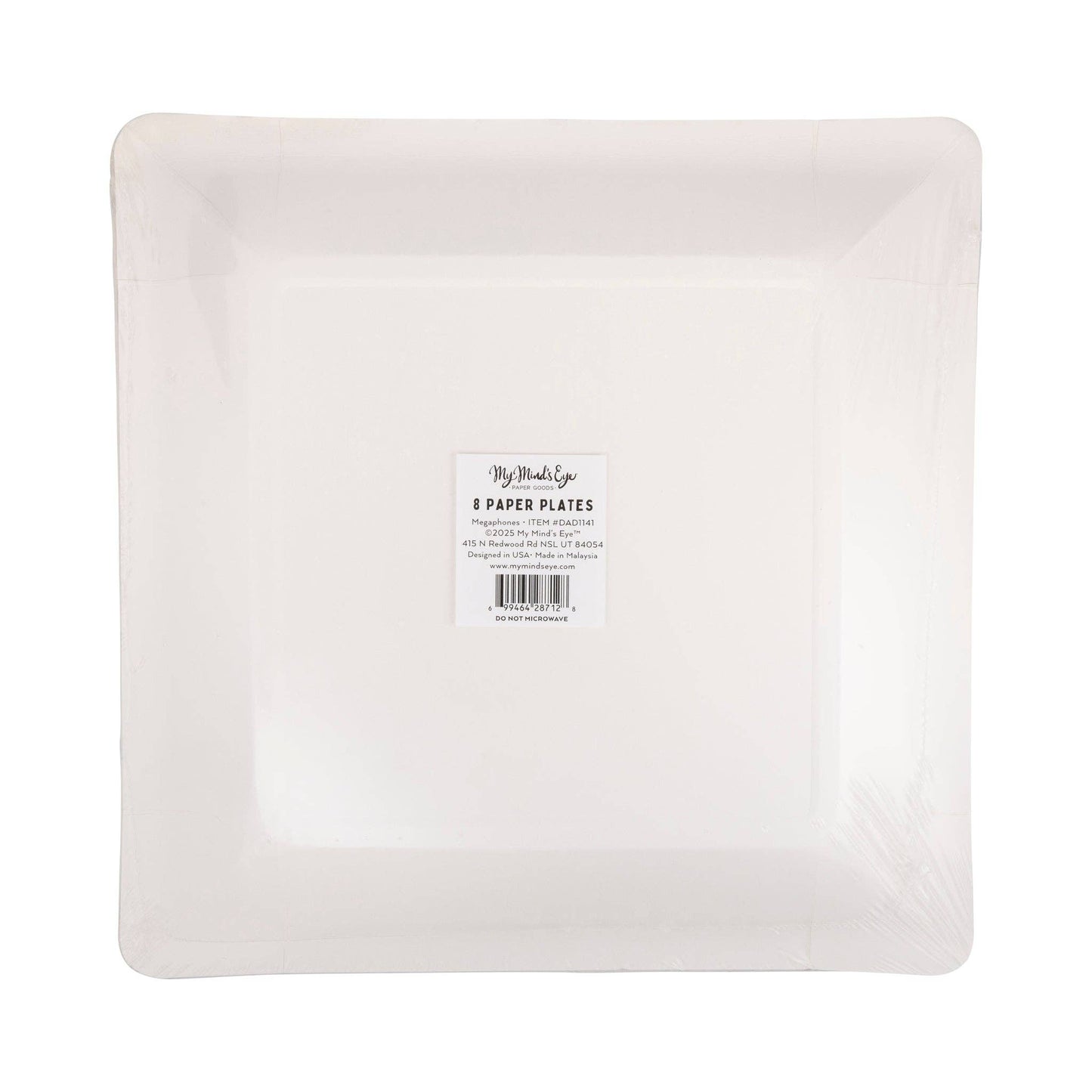 Dad’s the Word shaped plates with gold foil details for celebrating Father’s Day