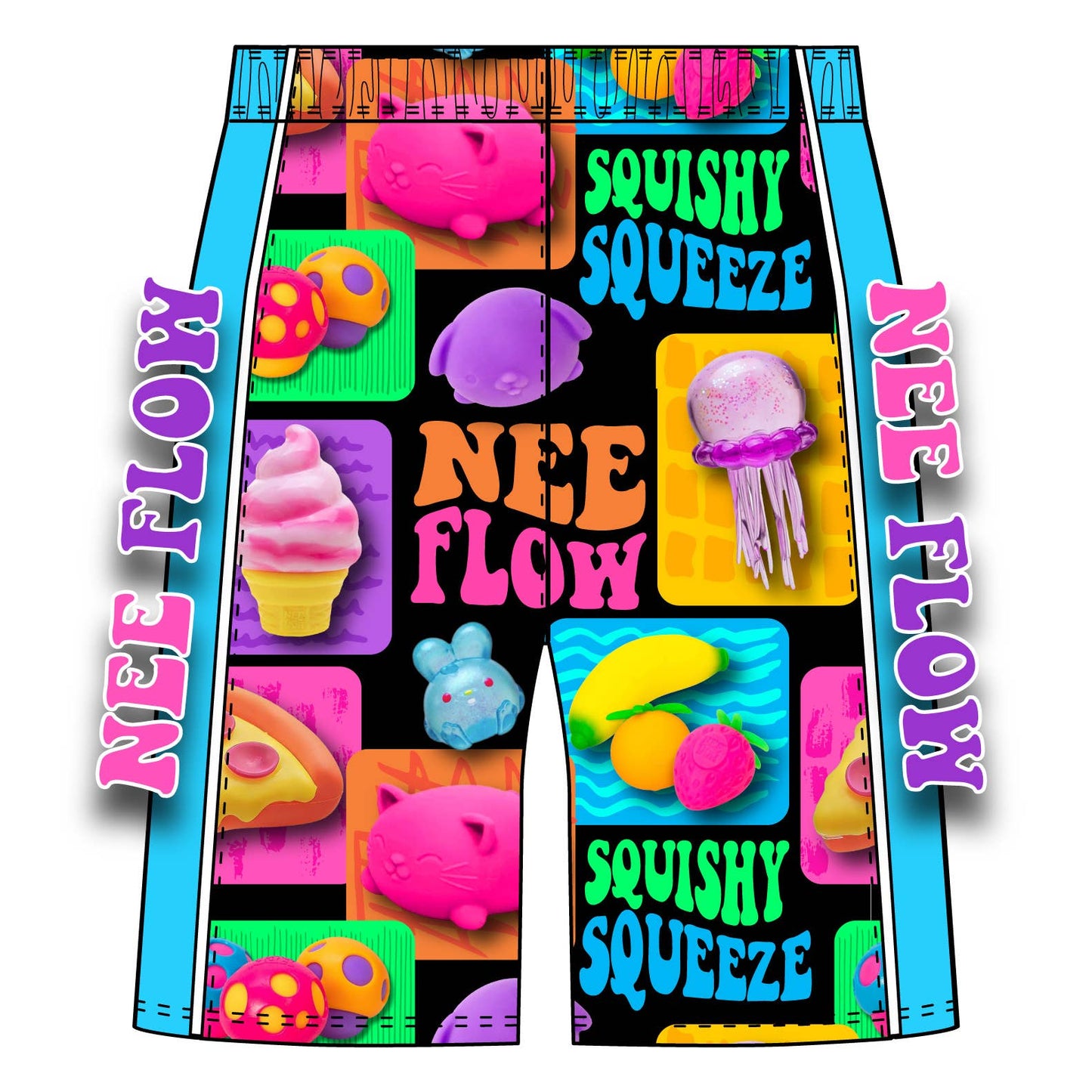 “Squeeze Play” 🫧 Boys Squishy Print Athletic Shorts by Flow Society