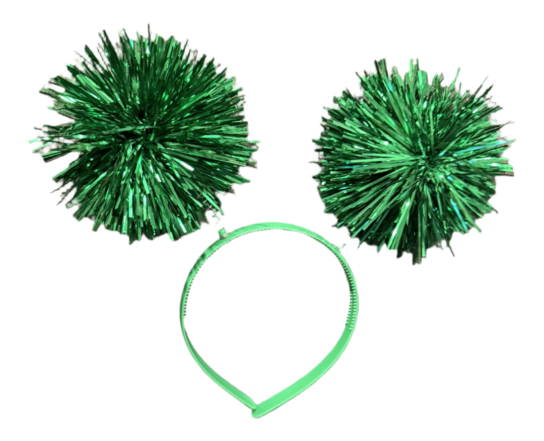 Sparkly pompom headband – perfect for color war and camp, 2025 trend, five colors