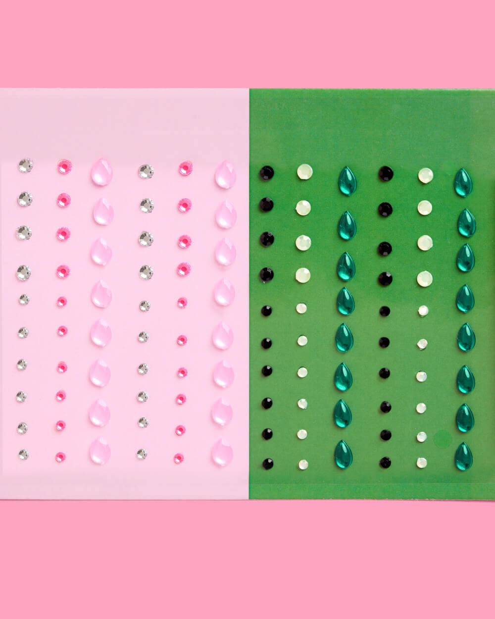 “As Long As Your Mine” 💚🩷 Wicked Pink Green Face Gem Set - 112 pcs, kids