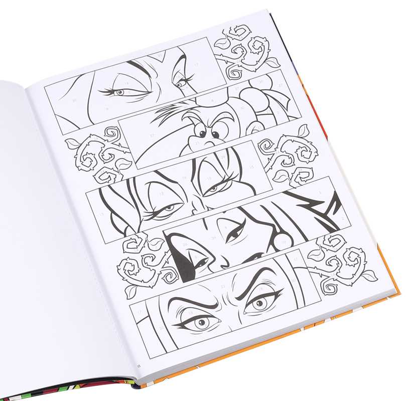 Disney Villains art and quote coloring pages