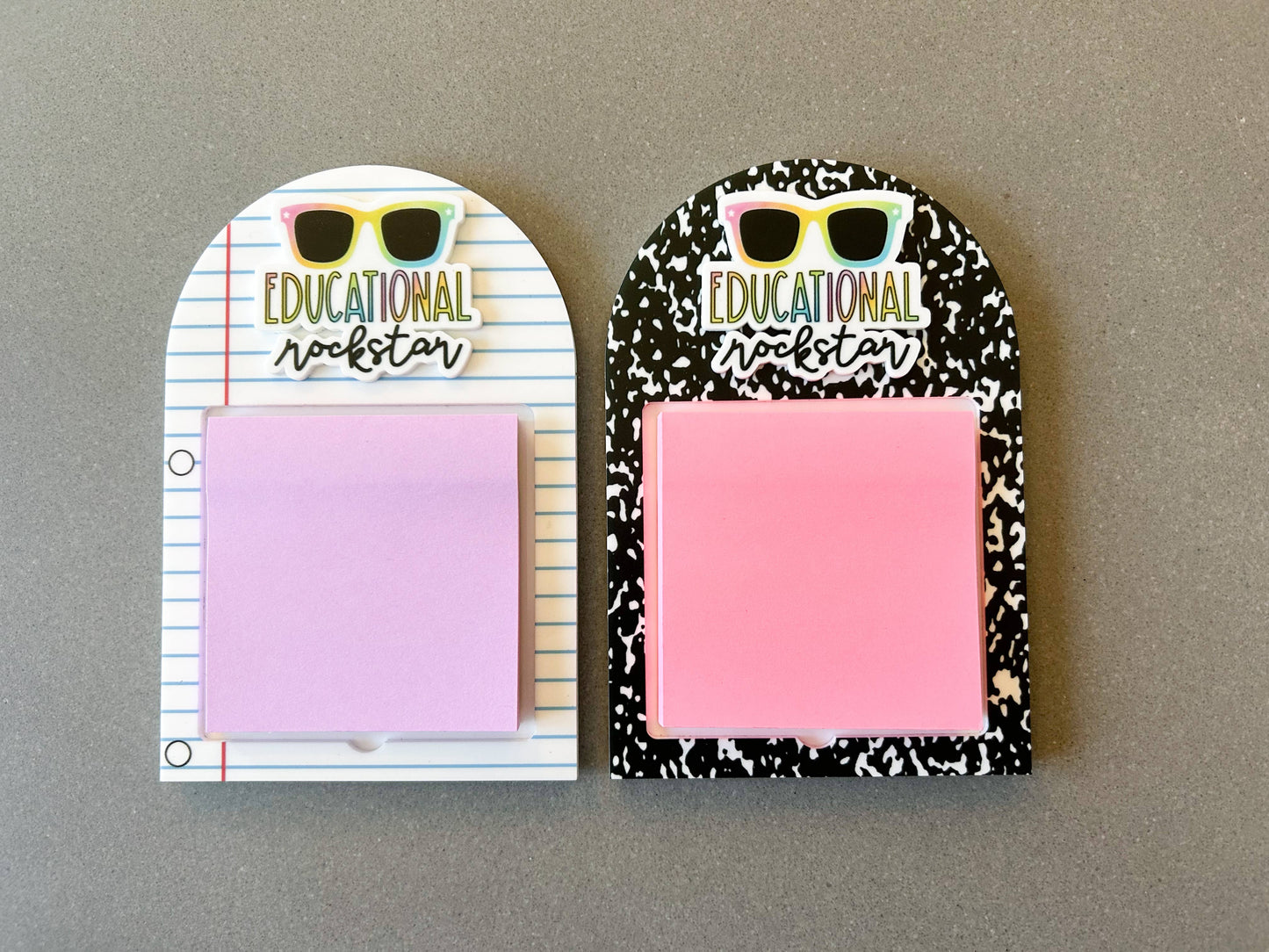 “Educational Rockstar” 📓 Teacher sticky note Holder