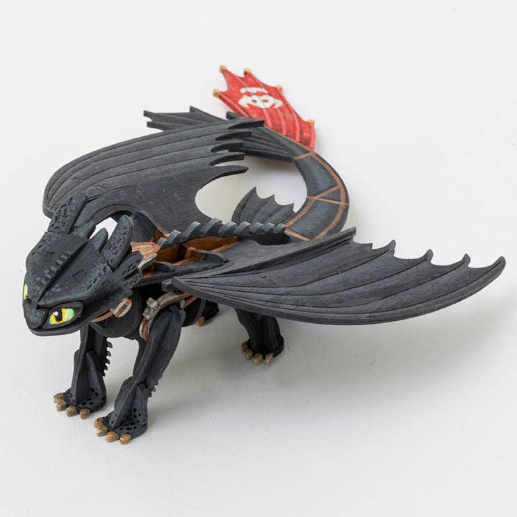 Wooden dragon puzzle for kids and fans