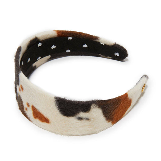 “CEDAR BRIGITTE” 🐮 Lele Sadoughi Faux Cowhide Headband