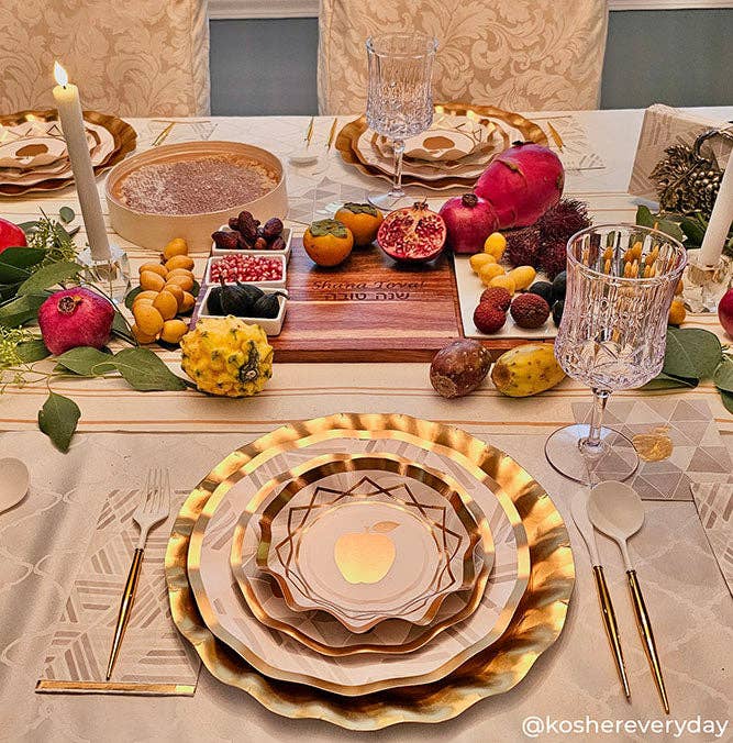 Sophisticated gold-trimmed napkins for entertaining