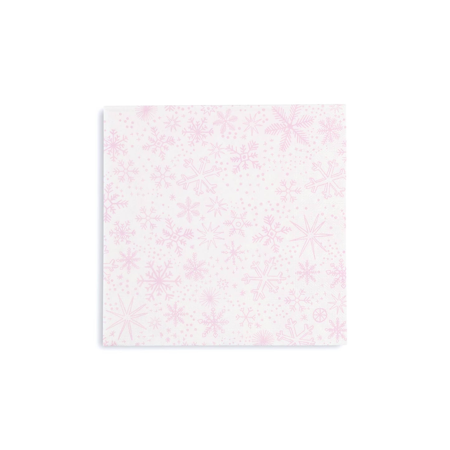 Pale lilac snowflake napkins, pack of 16, perfect for winter and Frozen parties