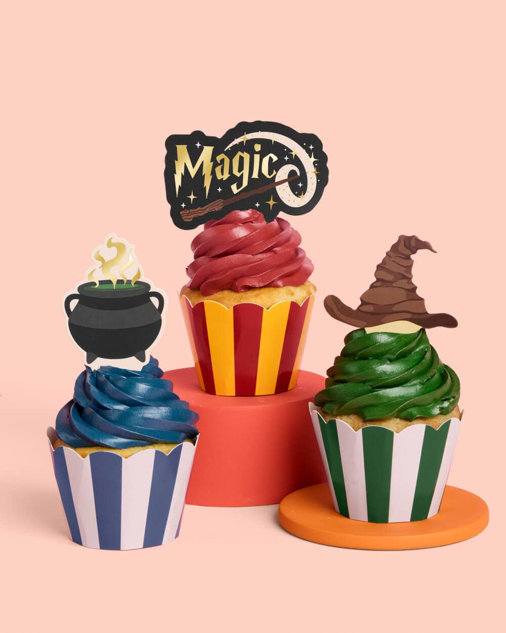 Wizard Cupcake Set - 24 sets of liners + toppers, magic kids