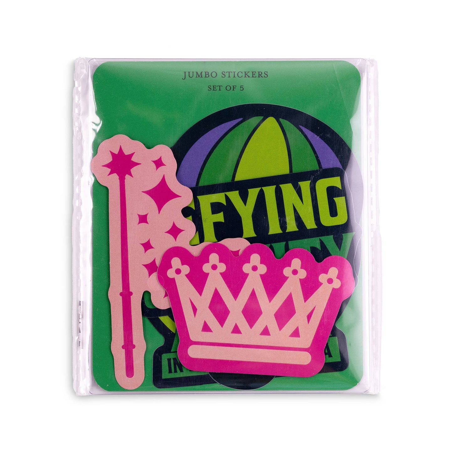 Set of 5 Wicked-themed stickers inspired by the Broadway musical, featuring vibrant designs on durable, high-quality material. Perfect for personalizing laptops, water bottles, and notebooks, or gifting to Broadway fans.