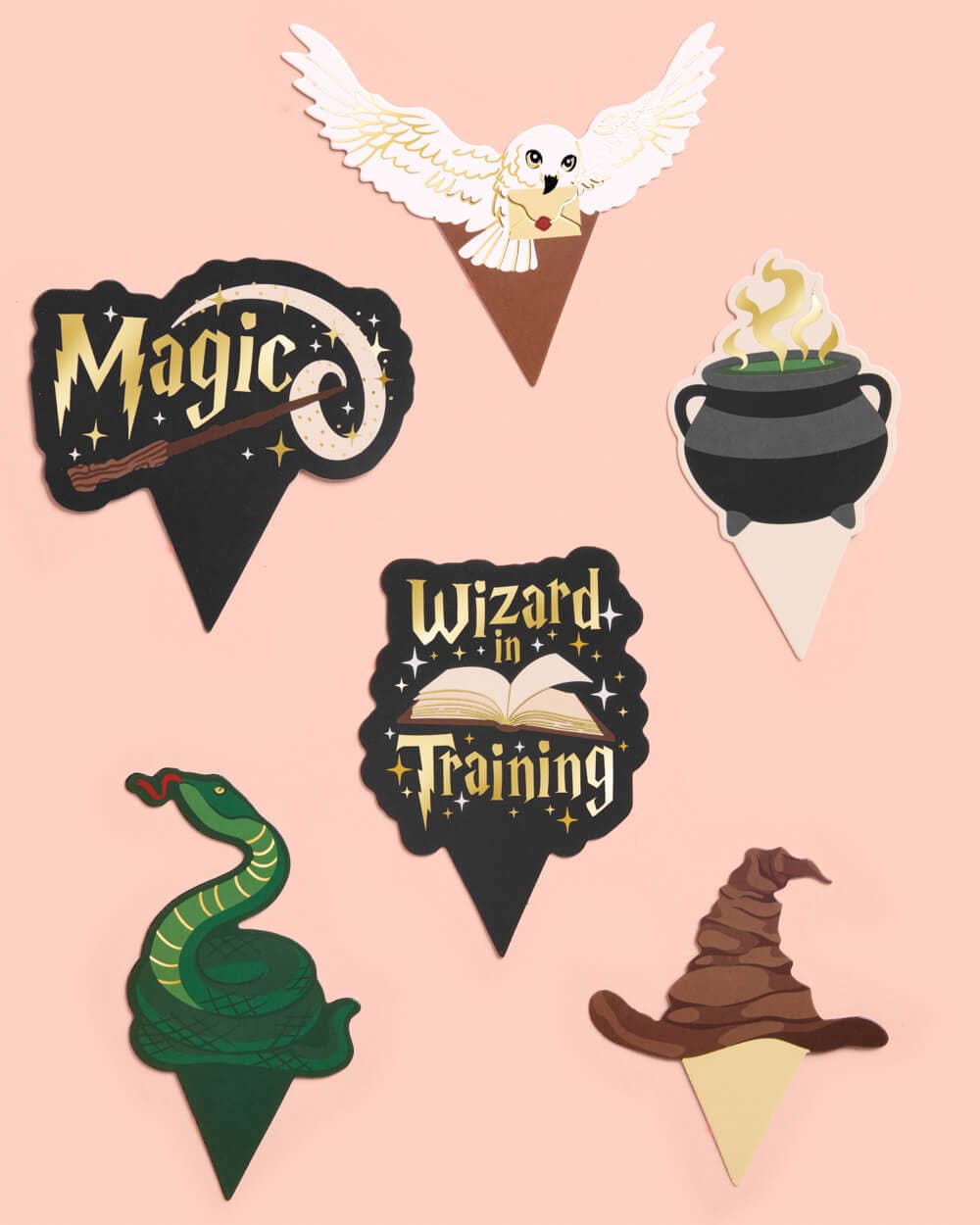 Wizard Cupcake Set - 24 sets of liners + toppers, magic kids