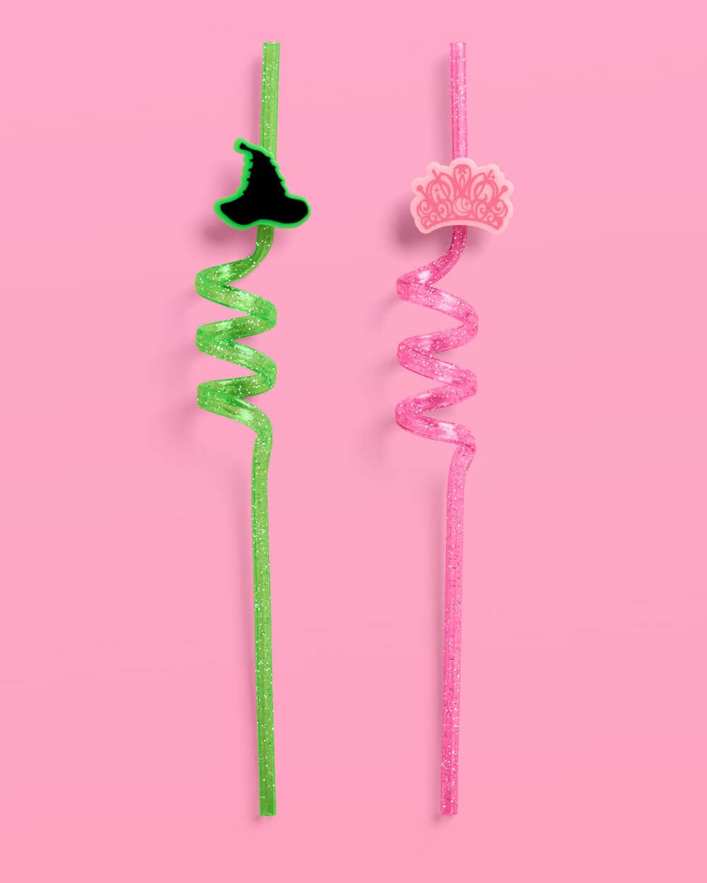 Emerald City Straws - 12 reusable straws, kids party, witch drink decor