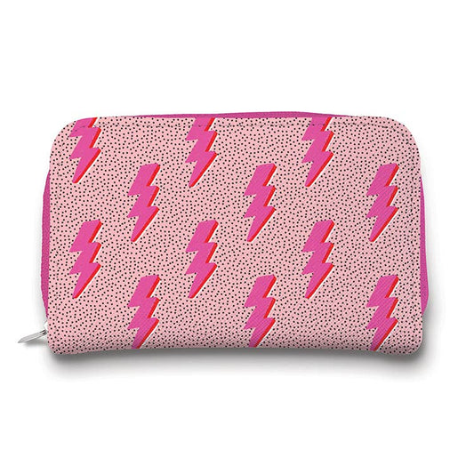 Mini manicure set in zippered vegan leather case with nail tools