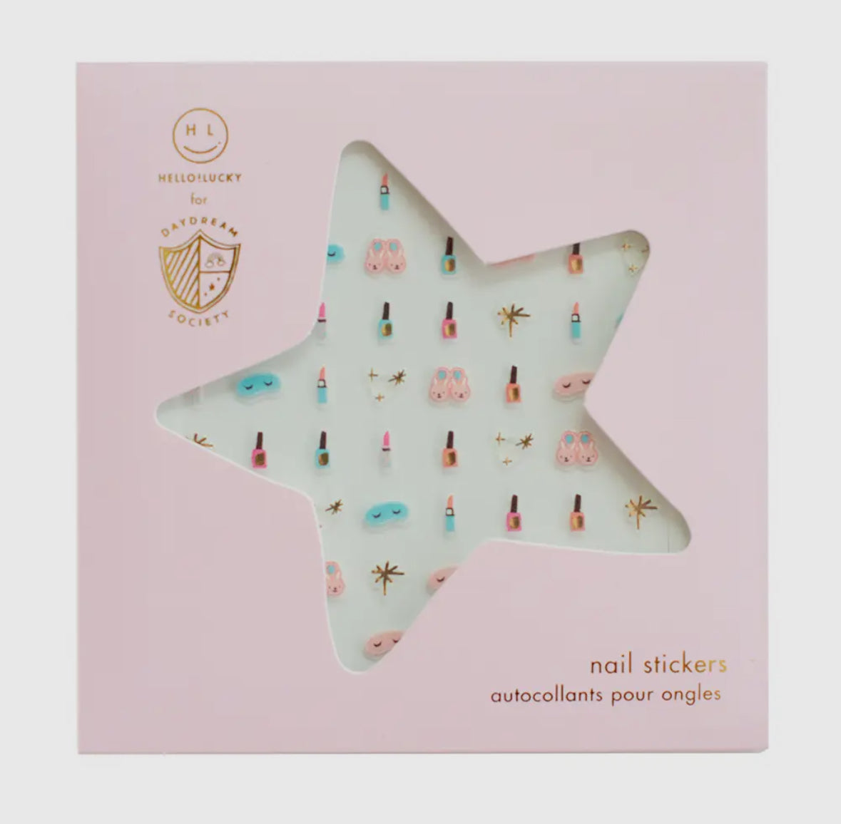 Slumber party stickers with neon pops, perfect for sleepover and spa-themed fun. Illustrated by Hello!Lucky for Daydream Society. Includes 1 sheet with 100 stickers. Not microwave safe.