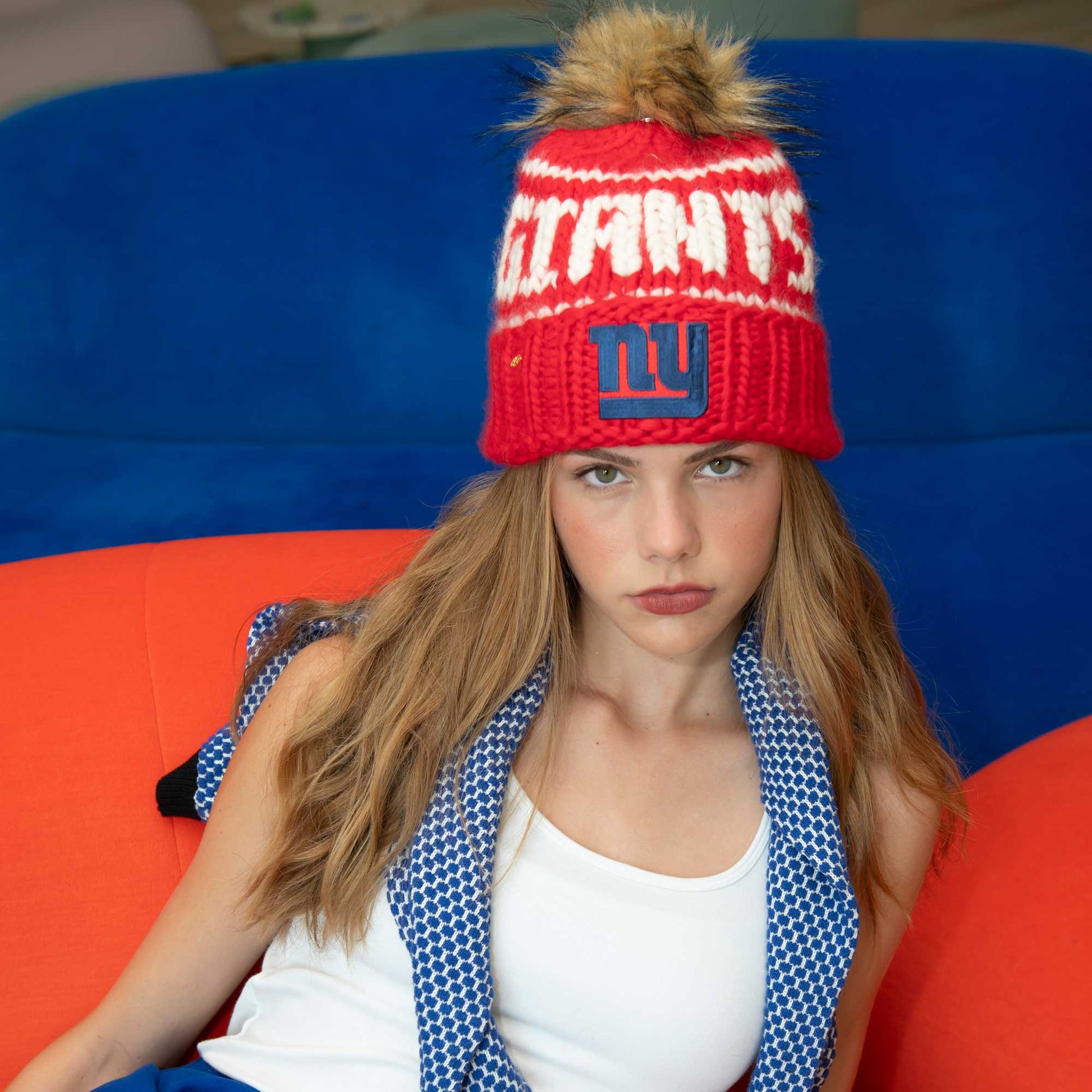 Lele Sadoughi x NFL Giants wool beanie