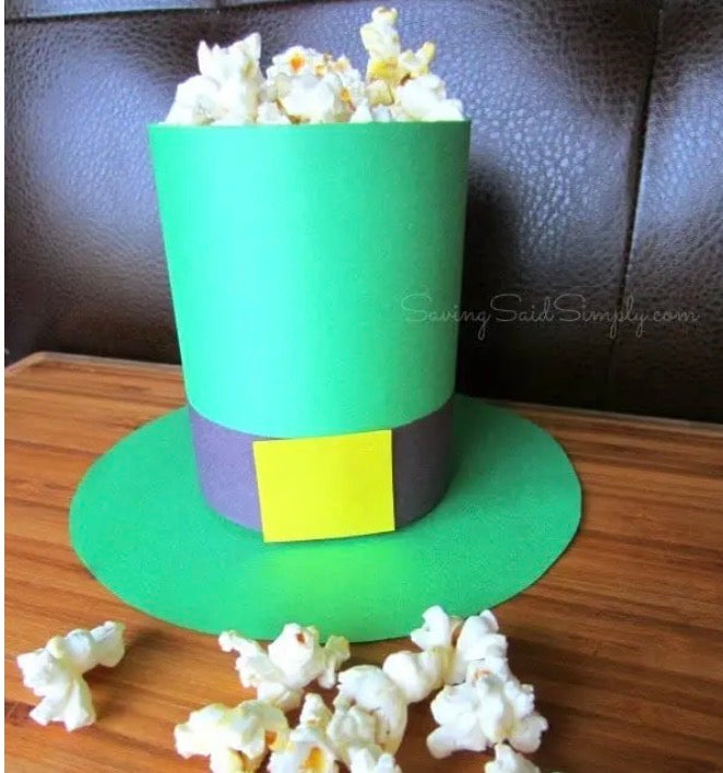 “Pop O’ the Mornin’” 🍀🍿 Leprechaun Popcorn Bucket Craft Kit by CGO