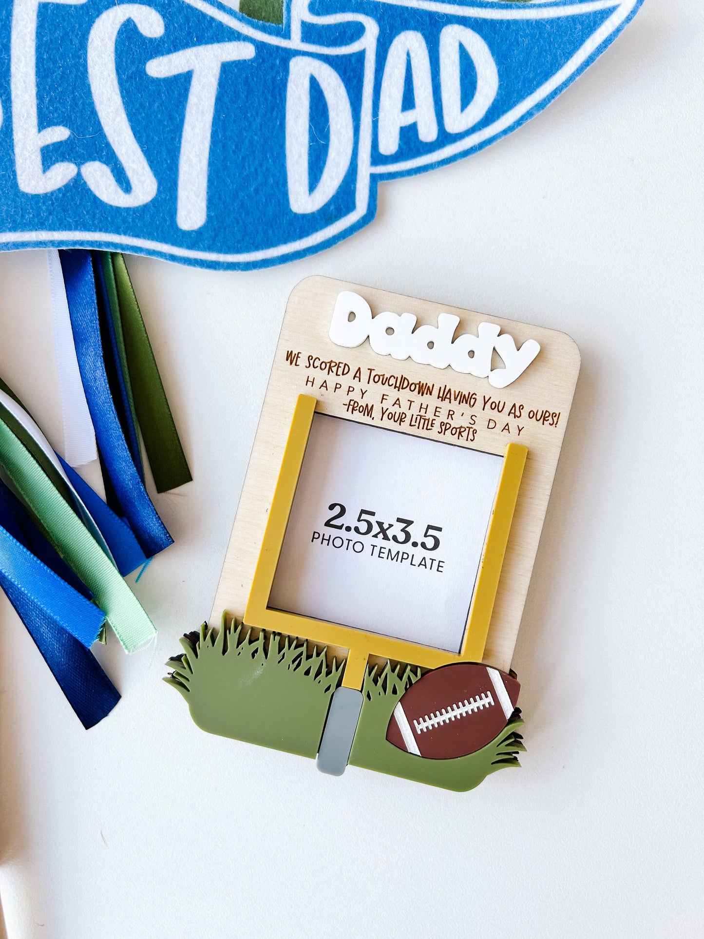 "Hail Mary" 🏈 Personalized Football Photo Magnet by Goldie Letter Company