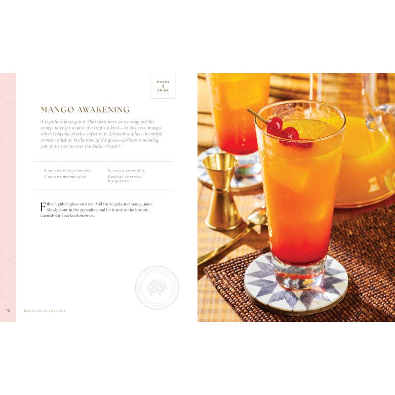 Butterfly pea cocktail from The White Lotus book
