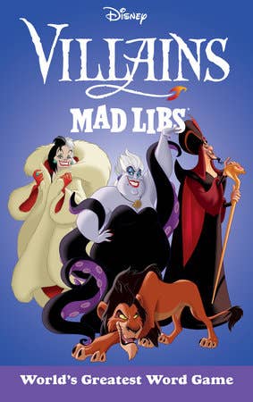 Disney Villains Mad Libs book cover