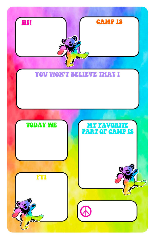 “Be Grateful” 🐻 Fill In Camp Stationery