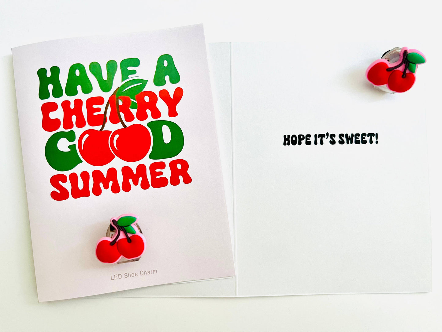 โHave A Cherry Good Summer!โ ๐ News from Home W/LED Cherry Shoe Charm