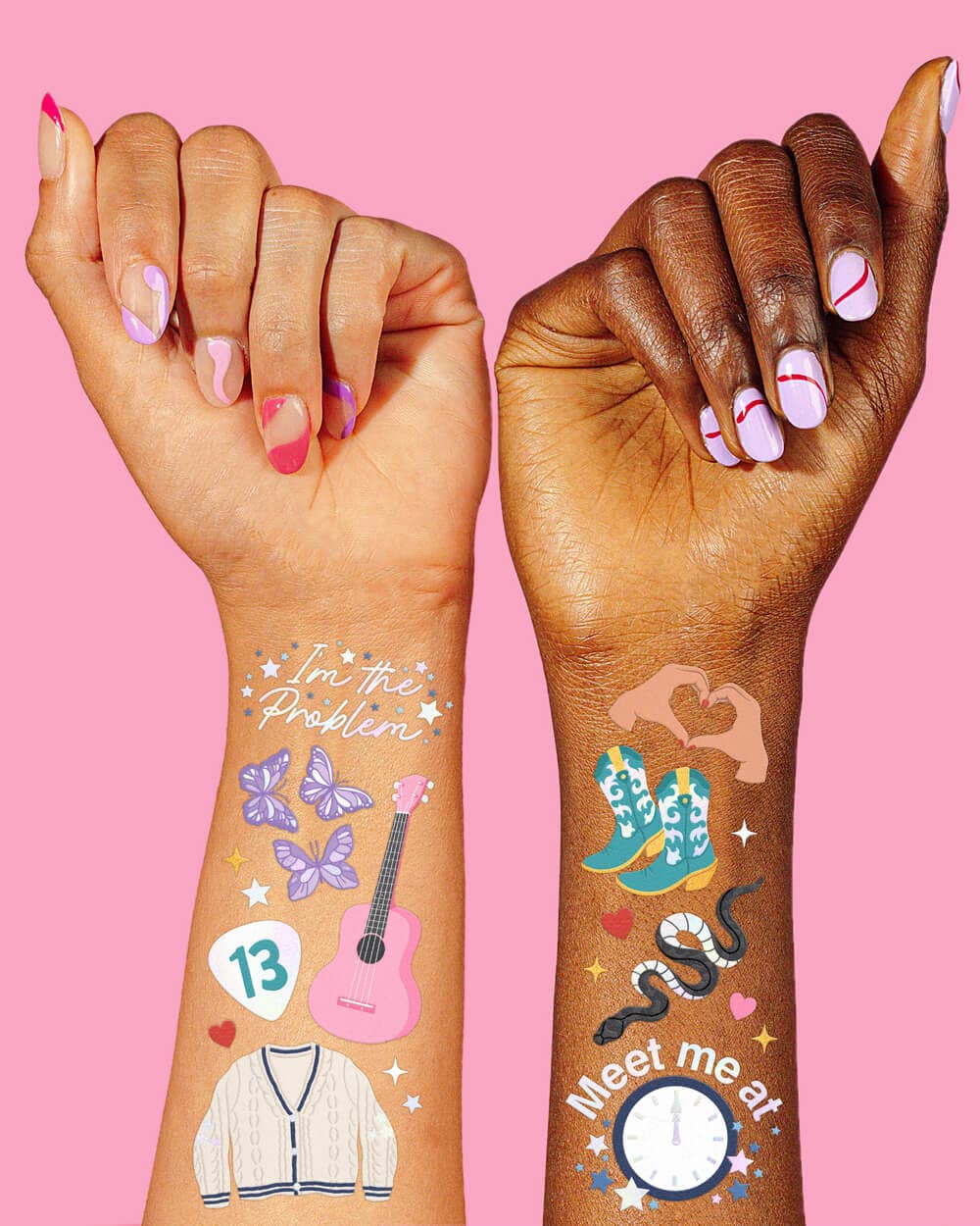 “It’s Me, Hi” inspired temporary tattoo sheet