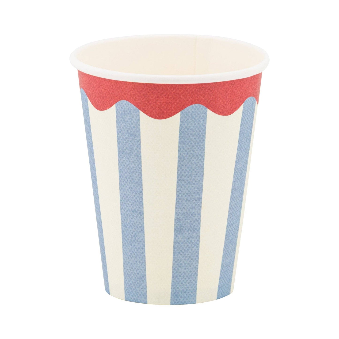 Hampton Collection patriotic party cups with bold stripes for 4th of July and BBQs