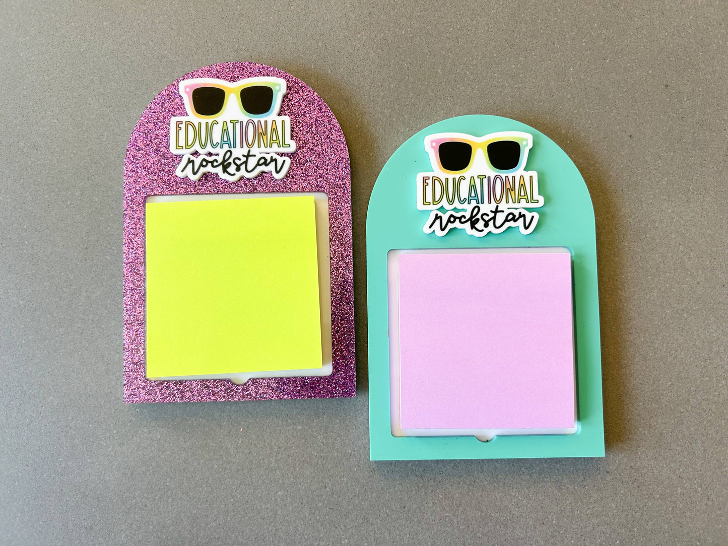 “Educational Rockstar” 📓 Teacher sticky note Holder
