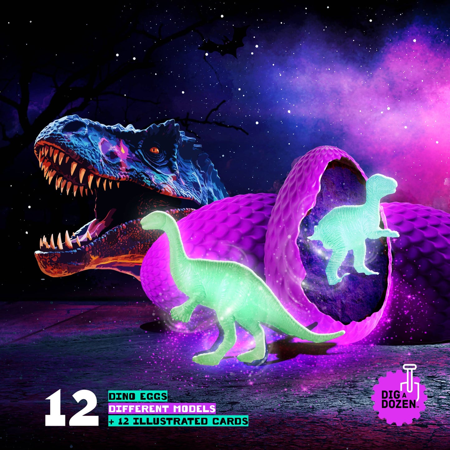 "Dig It" 🦖 Glow-in-the-Dark Dinosaur Egg Excavation Kit by Dan&Darci