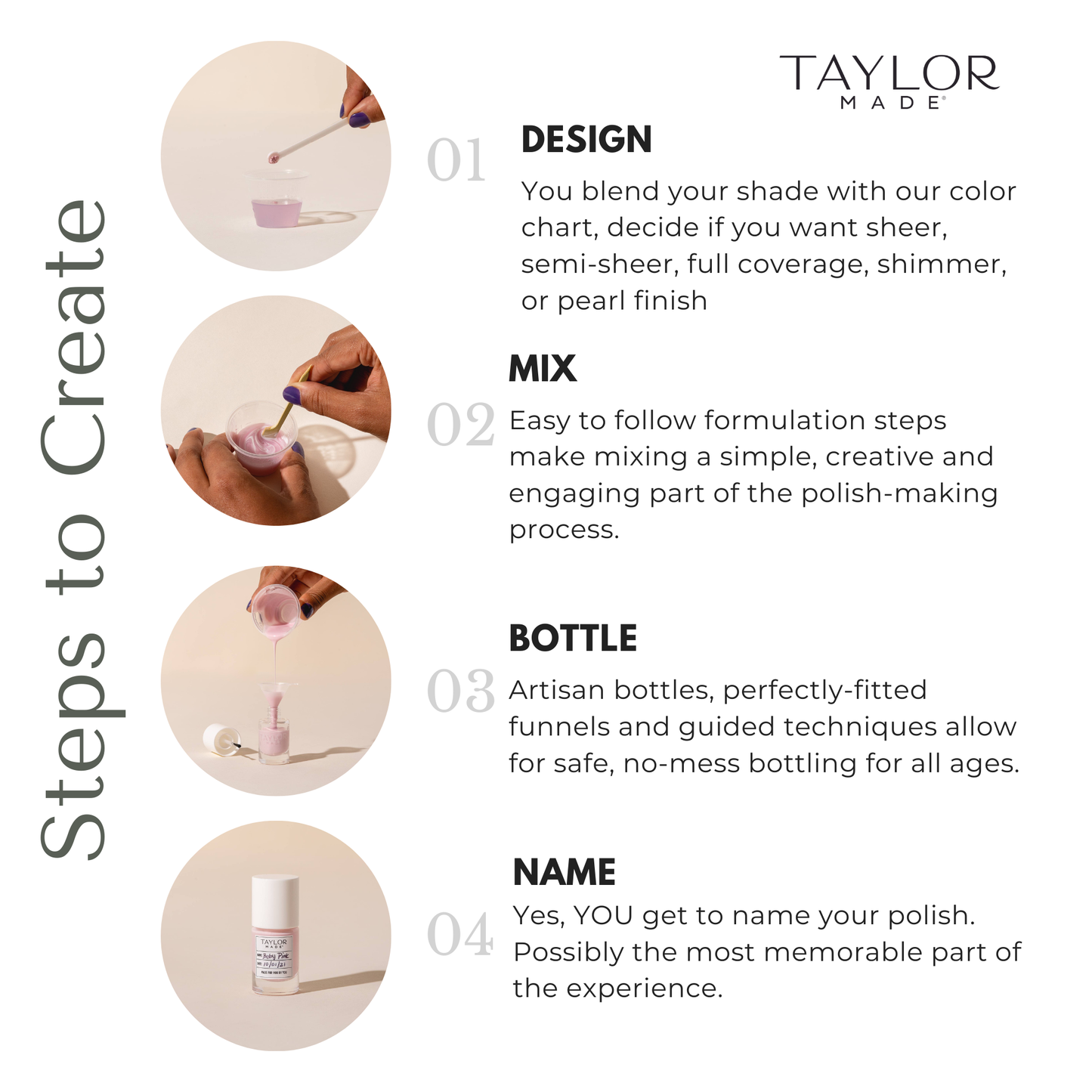 Includes pink, red, and purple pigments with non-toxic, vegan, cruelty-free ingredients.