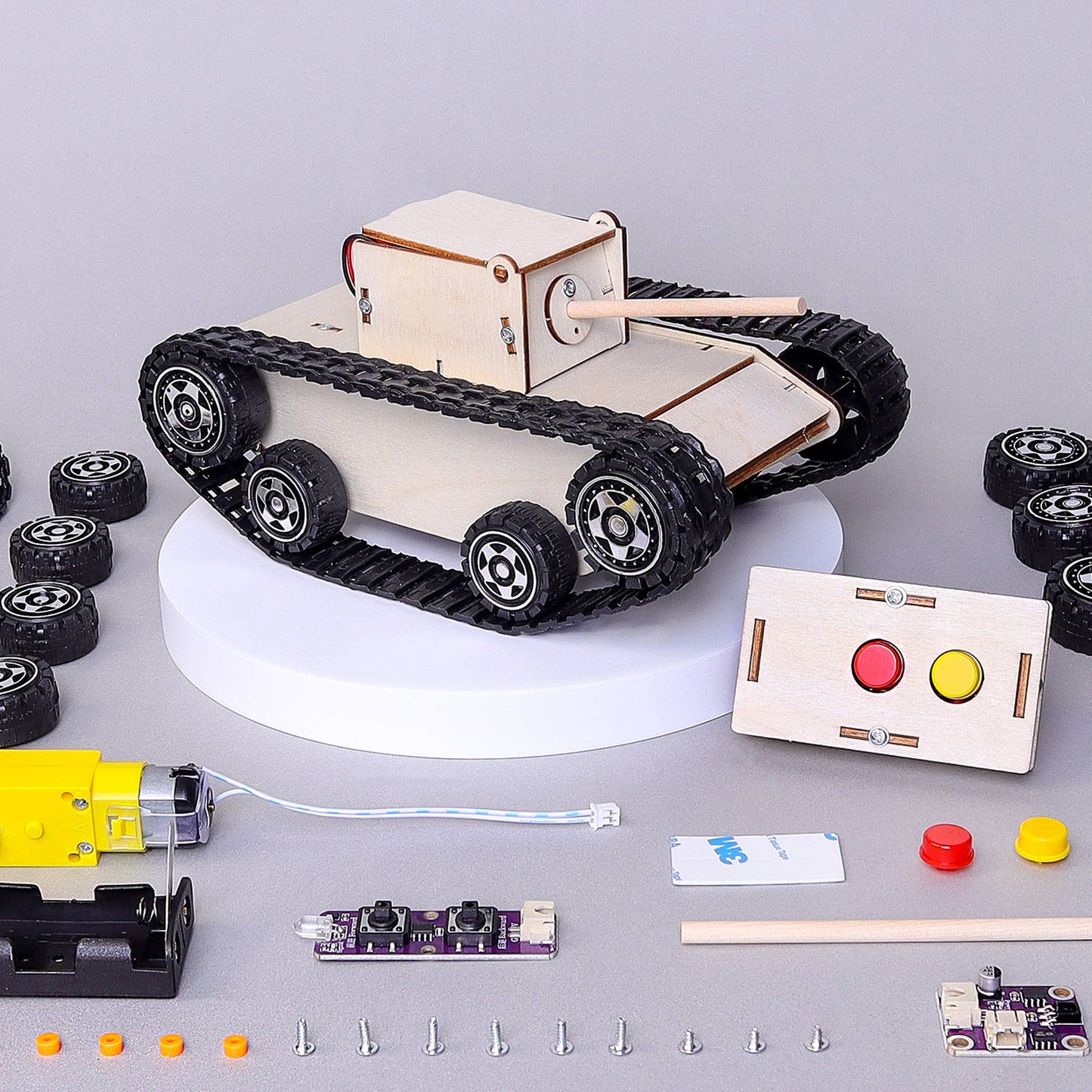 DIY remote control tank STEM kit for kids