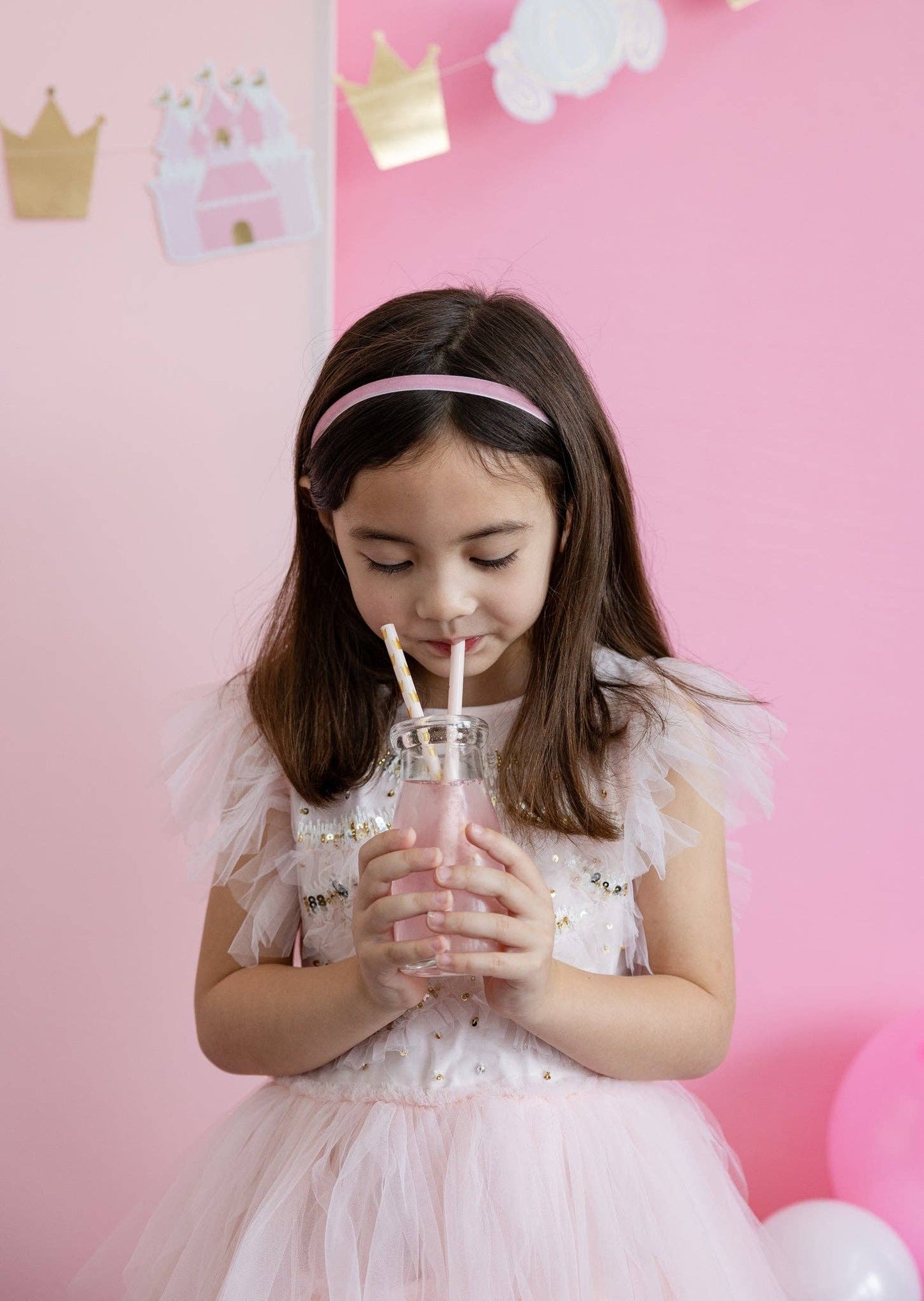 “Sip Sparkle Repeat” 👑 Princess Reusable Straws