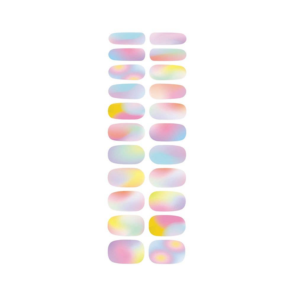 Travel-sized manicure kit with exfoliating scrub, cuticle stick, file, and nail wraps