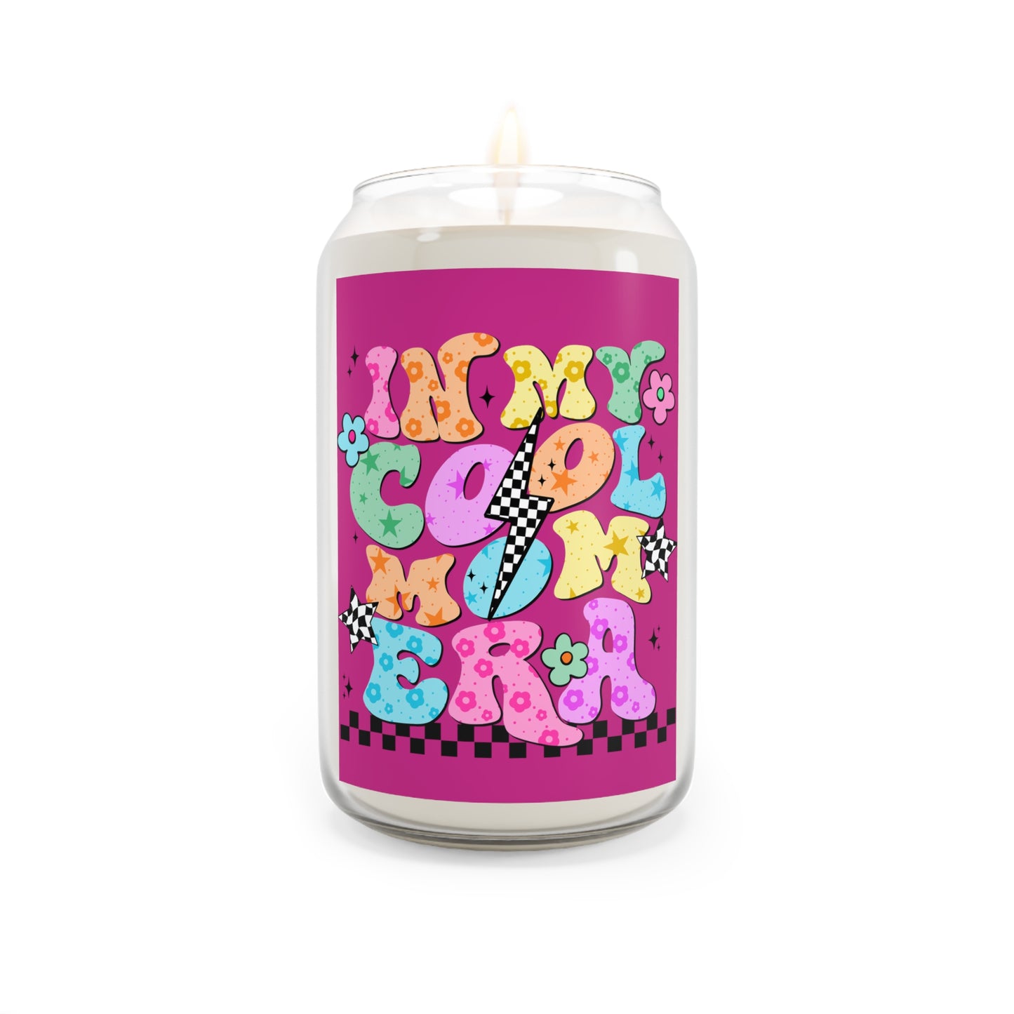 Personalized scented candles made from 100% natural soy wax with a cotton wick. Burn time of 70-80 hours, offering a relaxing home fragrance. One size (3" × 5"), with a permanent adhesive label. Perfect for adding a personal touch to your me-time.
