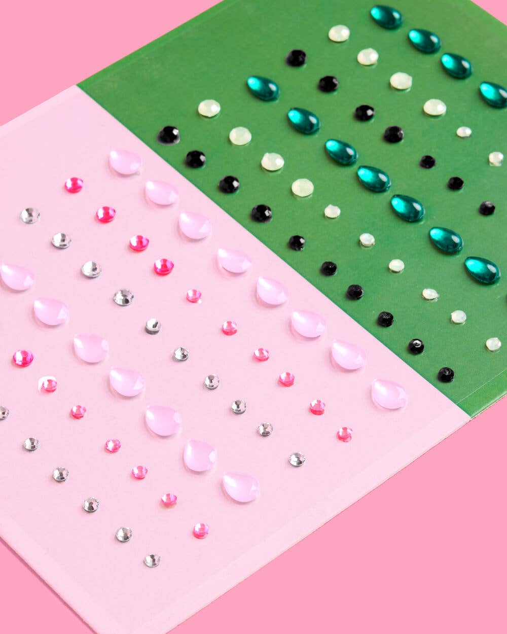 “As Long As Your Mine” 💚🩷 Wicked Pink Green Face Gem Set - 112 pcs, kids