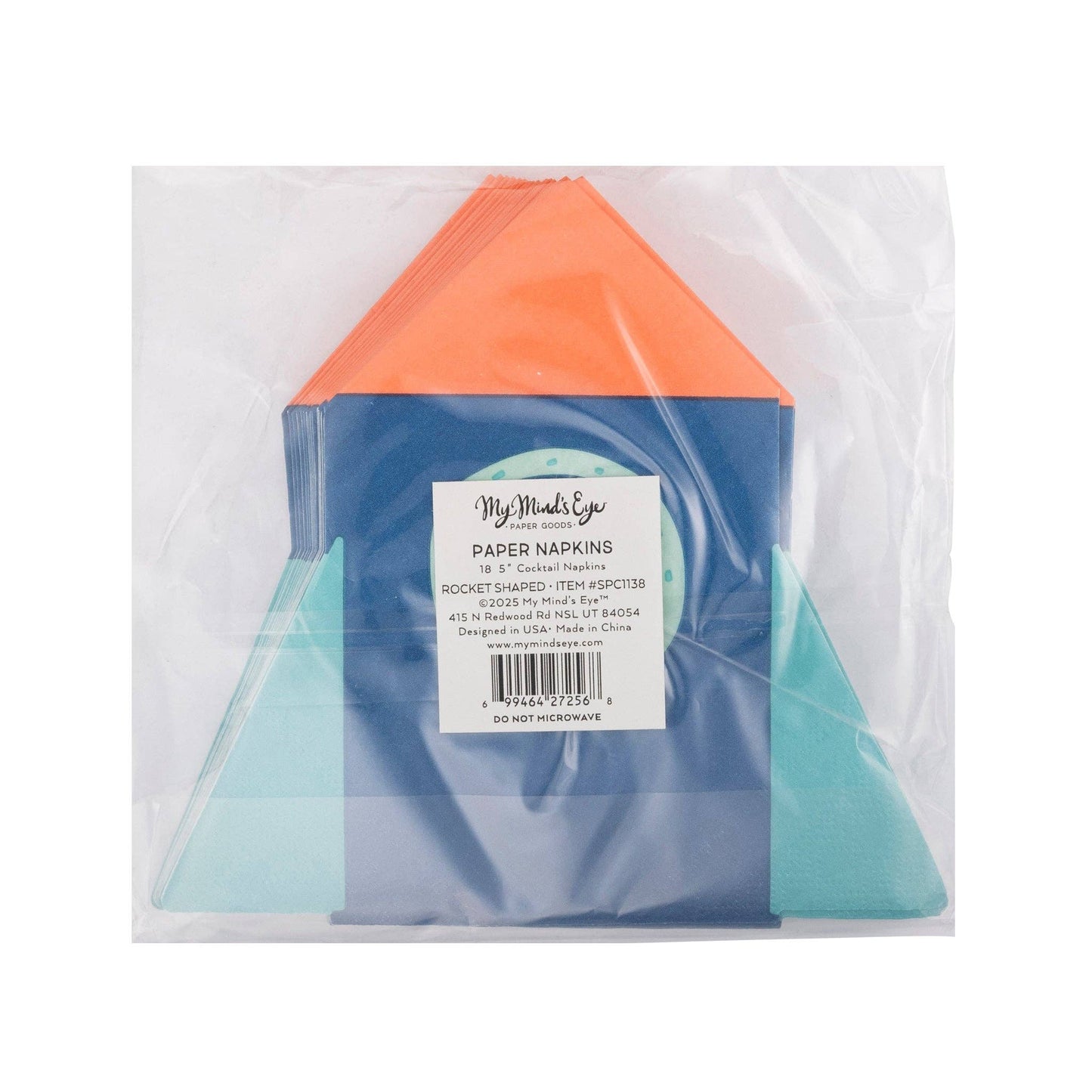 Gold foil rocket napkins, 5” shaped, 18 pack, perfect for launching your space birthday party