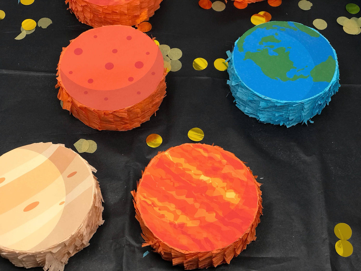 “Out of this World” 🌎 Space-Themed Mini Piñatas: Planets, Star, Shuttle