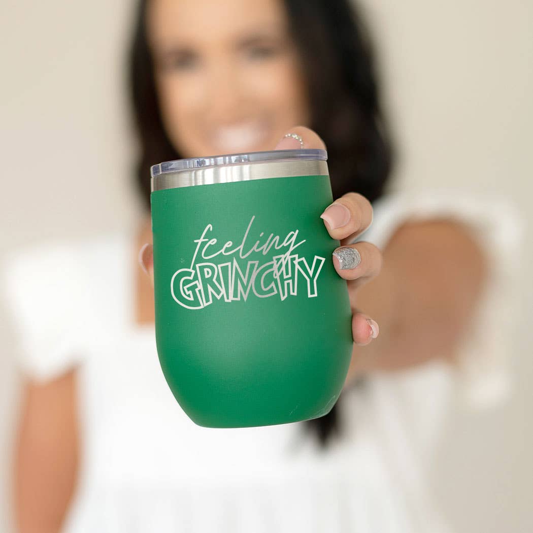 “Feeling Grinchy” 💚 Green 12oz Tumbler