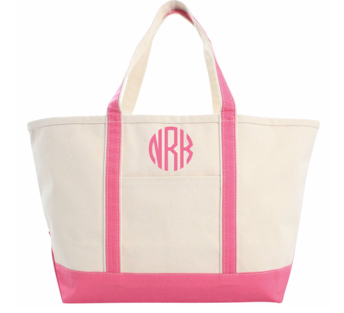 Large and medium canvas tote bags with zipper, colorful, sturdy, perfect for everyday use