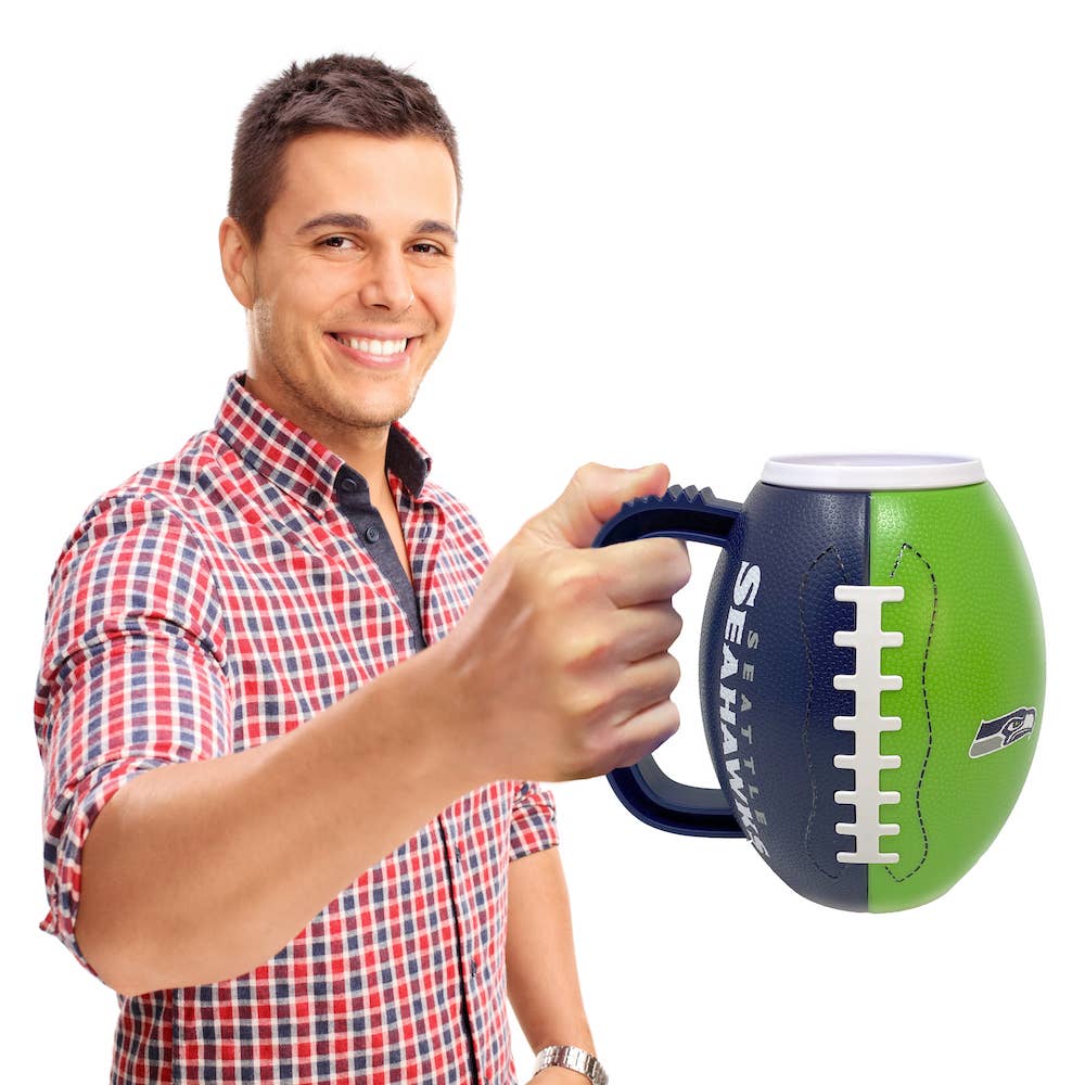 “Game Day Sips” 🏈☕ Seattle Seahawks Football Mug