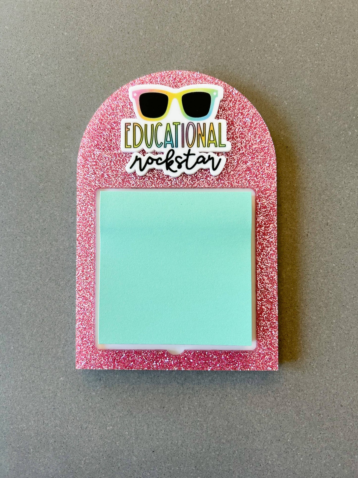 “Educational Rockstar” 📓 Teacher sticky note Holder