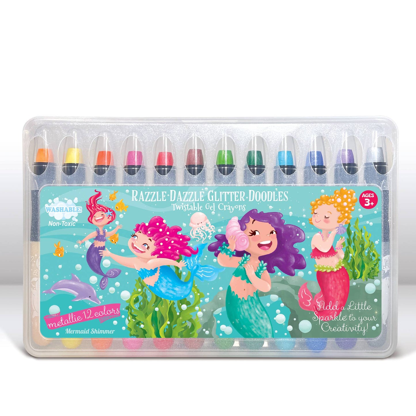 Twistable Metallic Gel Crayons – No Sharpening Needed, Mess-Free Fun!