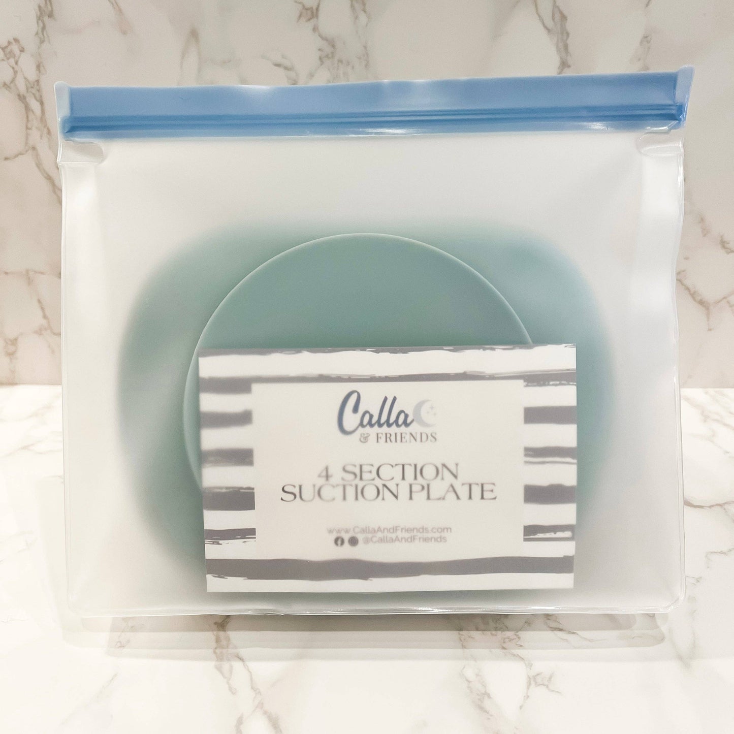 “Dip Plated” 🍽️ Dip Dye 4 Section Suction Plate