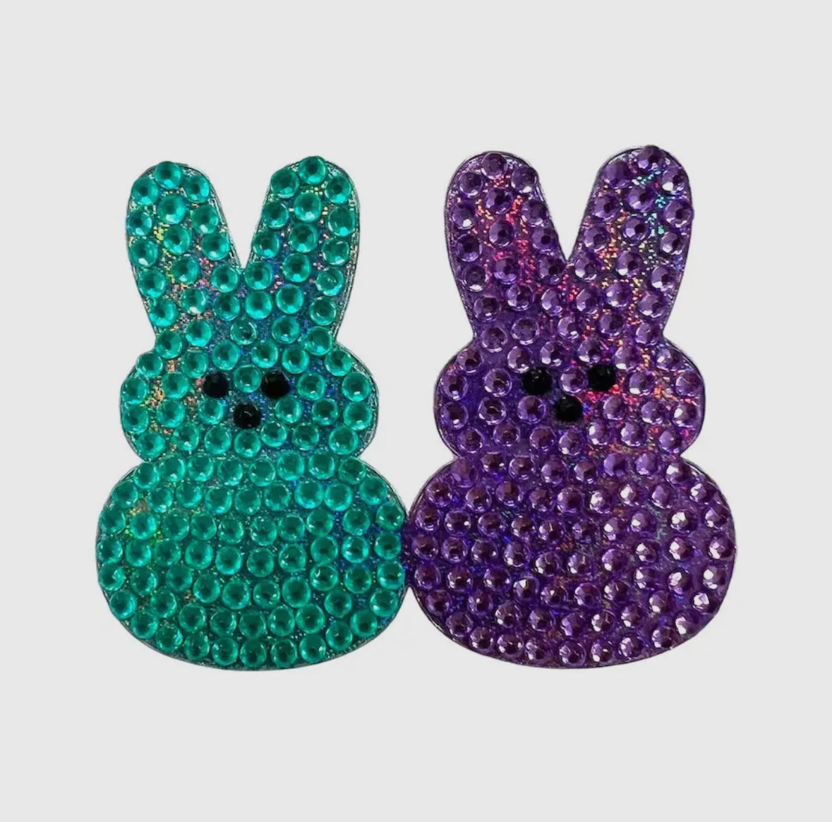 Stuck on Sticker Beans unique stickers, Each sticker is made from hologram vinyl with rhinestones, measuring 2 inches by 2 inches. Ideal for expressing your playful and creative side.
