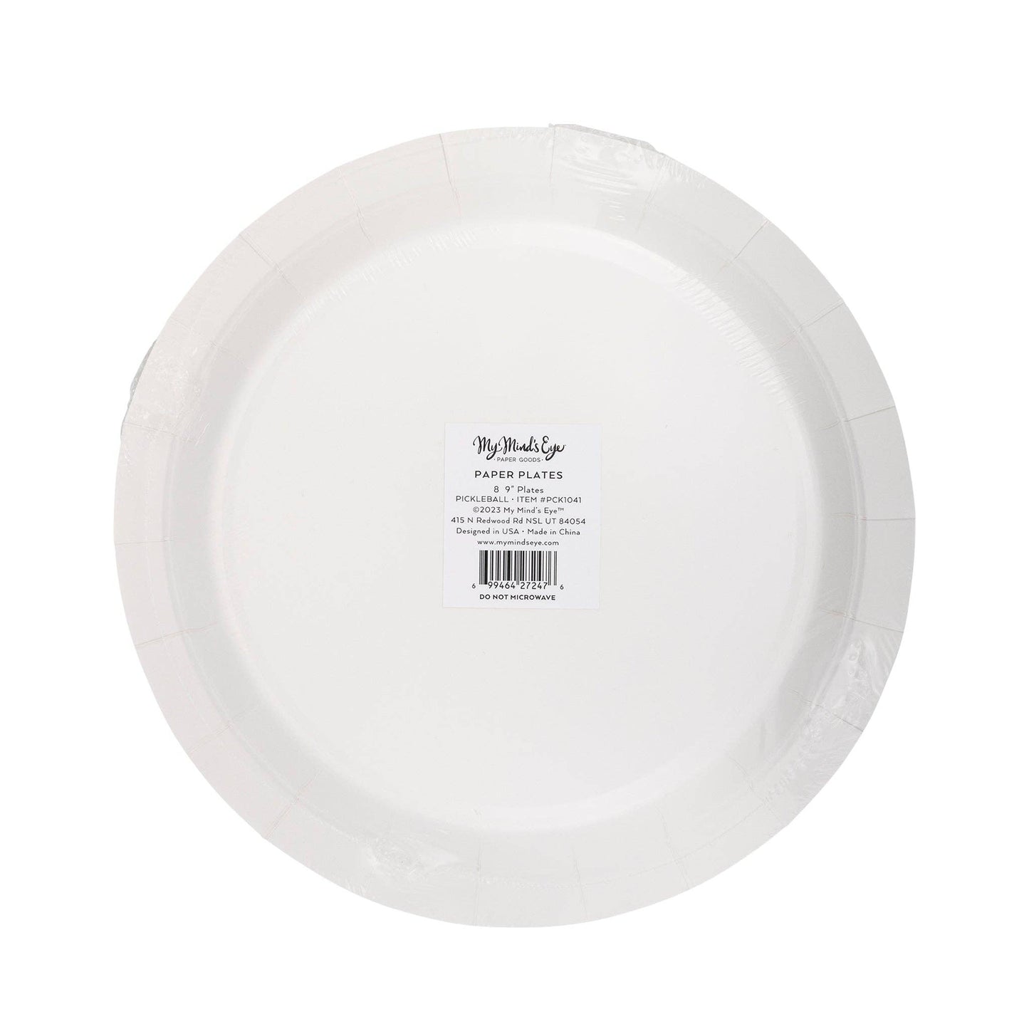 Unique pickleball-shaped paper plates, perfect for serving snacks at your next party. Each plate measures 9 inches and comes in a set of 8, making them a fun addition for pickleball lovers and guests. Ideal for sports-themed gatherings and game day celebrations.