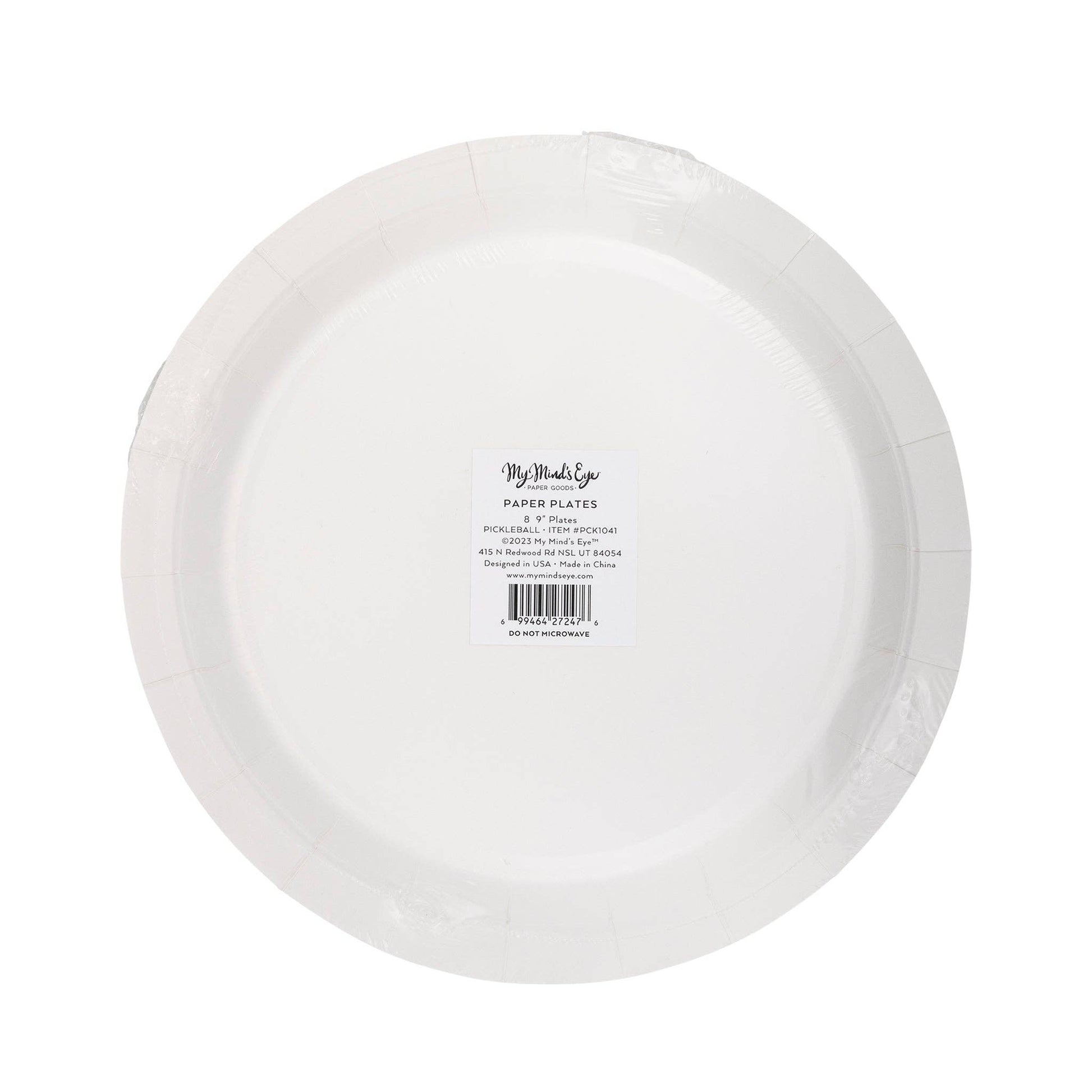 Unique pickleball-shaped paper plates, perfect for serving snacks at your next party. Each plate measures 9 inches and comes in a set of 8, making them a fun addition for pickleball lovers and guests. Ideal for sports-themed gatherings and game day celebrations.