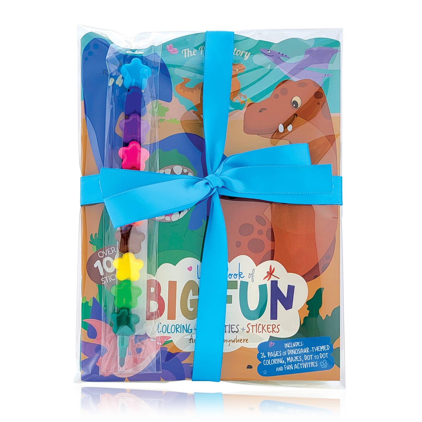 Kids’ Travel Activity Pack – Dinosaur Coloring, Mazes & Stickers Included!