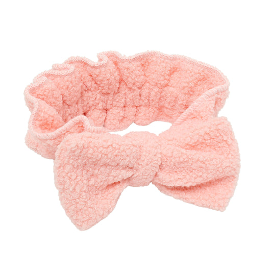 “Bow Down to Glow” 🎀 Plush Spa Headband