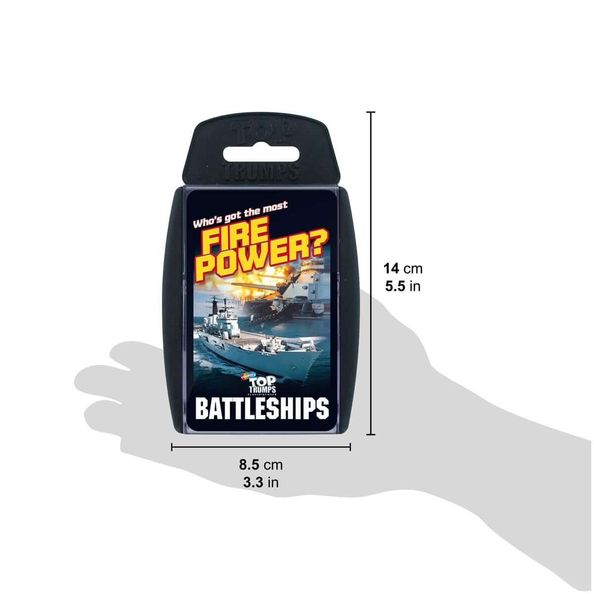 Top Trumps Battleships: compare legendary ships like USS Missouri, HMS Victory, Triumph, and Anzac in epic naval battles.