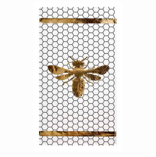 Honeybee paper guest towels with gold trim