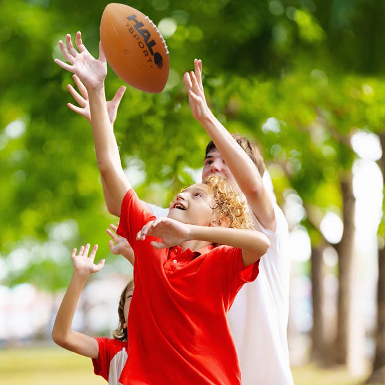 Youth football training ball with light-up feature